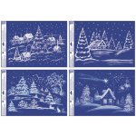 Anděl Přerov Okenní fólie česká zimní zasněžená krajina s glitry 35 x 50 cm – Hledejceny.cz