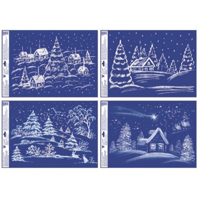 Anděl Přerov Okenní fólie česká zimní zasněžená krajina s glitry 35 x 50 cm – Hledejceny.cz
