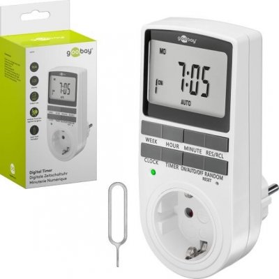 Spínací hodiny Goobay bílé digitální – Sleviste.cz