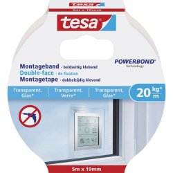 Tesa Powerbond Glass 77741-00000-00 Montážní páska 5 m x 19 mm transparentní 1 ks