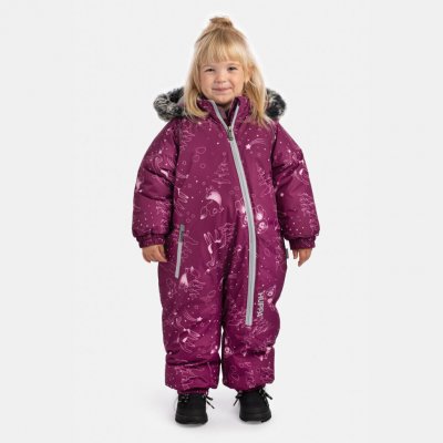 Dětská zimní kombinéza Huppa Ottis burgundy pattern – Hledejceny.cz