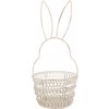 Velikonoční dekorace Bílý drátěný dekorační košík králík Bunny S Ø 12*27 cm