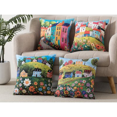 Xpose VESNICE digitální tisk 4 ks Bavlna 43 x 43 cm – Zboží Dáma