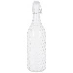 H&L Skleněné lahev s klipem 1000ml, tečky – Zboží Dáma