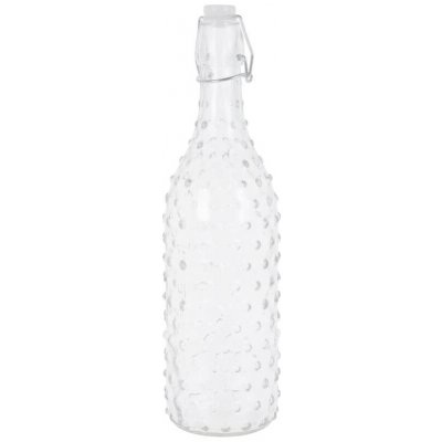 H&L Skleněné lahev s klipem 1000ml, tečky – Zboží Dáma
