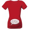 Těhotenské a kojící tričko Tričko s potiskem vánoční následky dámské Červená
