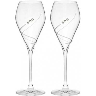 Celebration Sklenice na prosecco . s kamínky Swarovski, Preciosa 230ml 2 x – Zboží Dáma
