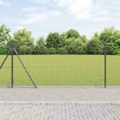 OMAXI Evropský plot s betonovou základnou 10 x 1 m Ocel potažená PVC 242648