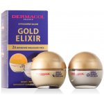 Dermacol Gold Elixir Omlazující kaviárový denní krém SPF10 50 ml + Omlazující kaviárový noční krém 50 ml + Omlazující maska s kaviárem 2 x 8 g dárková sada – Sleviste.cz