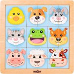 Woody zvířecí hlavičky domáci baby skládačka na desce 18 dílků – Zboží Dáma Woody zvířecí hlavičky domáci baby skládačka na desce 18 dílků – Zboží Dáma