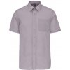 Pánská Košile Cariban pánská košile s krátkým rukávem ACE světle šedá