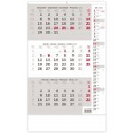 Nástěnný Helma Tříměsíční šedý s poznámkami 2026 – Sleviste.cz