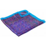 hedvábný šátek s potiskem růžovo-tyrkysovo-modrý – Zboží Dáma