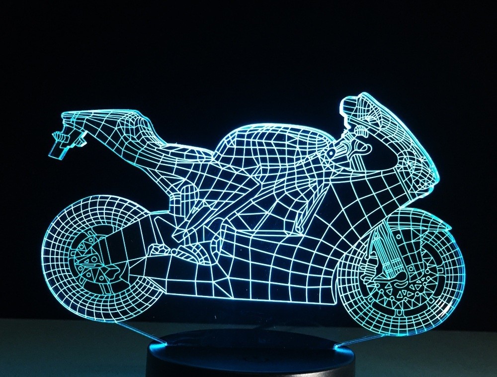 Beling Dětská lampa Motorka 7 barevná S9162