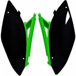 Rtech Boční číslové tabulky Kawasaki pár černo zelené