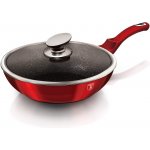 BerlingerHaus pánev WOK s poklicí s mramorovým povrchem Burgundy Metallic Line 28 cm – Zbozi.Blesk.cz