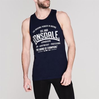 Lonsdale pánské tričko tílko Boxing navy