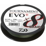 Daiwa Tournament X8 Braid Evo+ 135m 0,08mm 4,9kg – Zboží Mobilmania