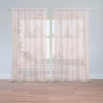 Sablio Záclony Bílé a růžové květy: 2ks 150x250cm – Hledejceny.cz