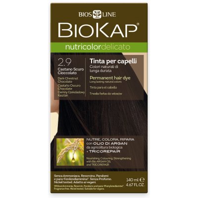 Biokap NutriColor Delicato barva na vlasy 2.90 kaštanovo čokoládová tmavá 140 ml