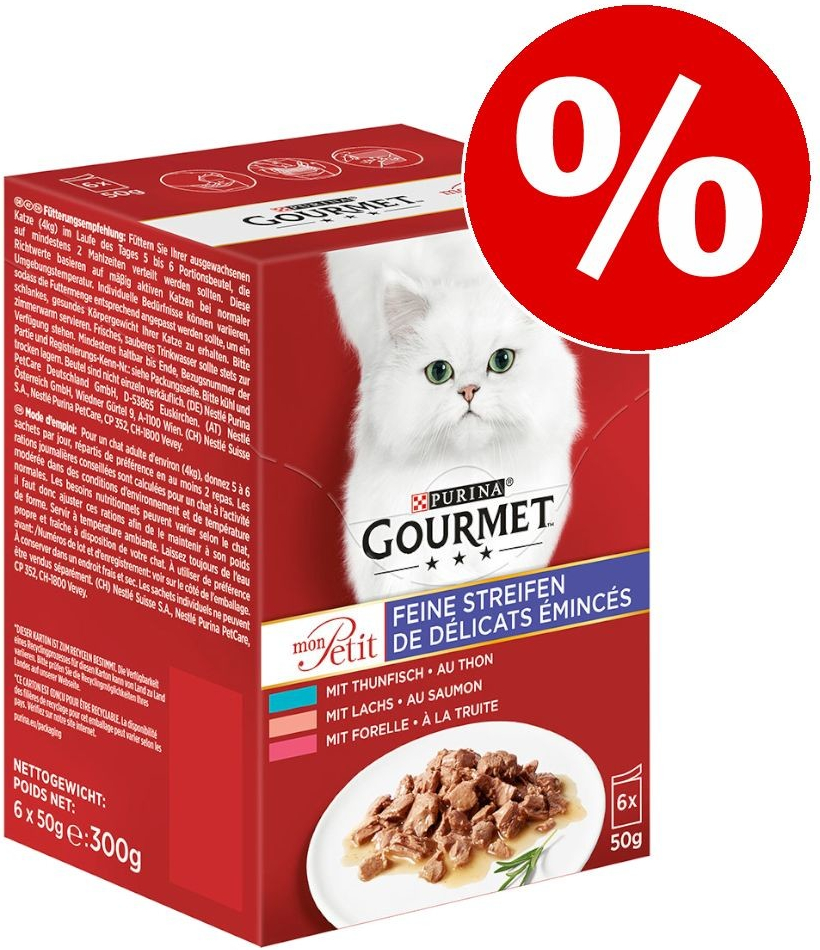 Gourmet Mon Petit tuňák losos pstruh 24 x 50 g