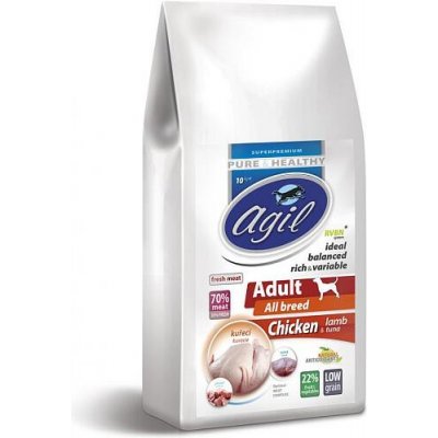 Granule pro psy Agil Adult All Breed Low Grain Chicken,Lamb,Tuna, 10kg