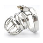 bdsm bondage shop Středné dlouhý kovový pas cudnosti pro muže Škrtící kroužek 40 mm – Zboží Dáma