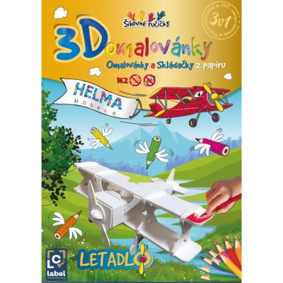 3D omalovánka A4 SET Letadlo – Zboží Dáma