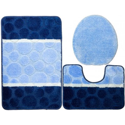 Nej-koberce SIENA modrá tečky / pruhy 40x50 cm a 50x80 cm – Zboží Dáma