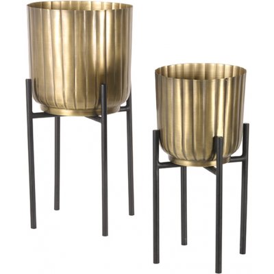 LABEL51 Stojany na kytky Set of Plant Stands 23x23x50 cm - Antiek goud - Metal – Zboží Mobilmania