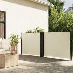 vidaXL Zatahovací boční markýza krémová 140 x 600 cm – HobbyKompas.cz