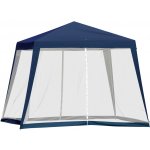 Outsunny 84C-090BU 3 x 3 m Zahradní altán s moskytiérou modrý – Zboží Mobilmania