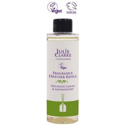 Julie Clarke Candlemaker Náhradní náplně do difuzeru Listy Patchouli a Sandalové dřevo 150 ml – Zboží Mobilmania