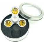 Stříbrný fidget spinner HQ žlutý diamant – Zboží Dáma