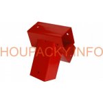 Spojovací díl, rohový spoj pro hranol 90 x 90mm, pravoúhlý červený – Zboží Dáma