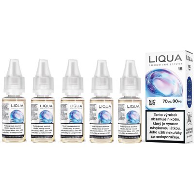 Liqua Nic Shot Booster PG30/VG70 5 x 10 ml 15 mg – Zboží Mobilmania