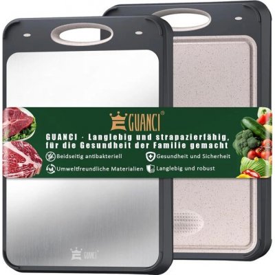 Krájecí prkénko GUANCI do kuchyně, oboustranné krájecí prkénko z nerezové oceli 304, potravinářská – Zboží Dáma