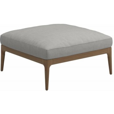 Gloster Podnožka Lima, 81x81x38 cm, rám teak, sedáky kat. B – Hledejceny.cz