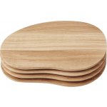 ferm LIVING Servírovací prkénko Cairn – set 4 ks, přírodní barva, dřevo – Hledejceny.cz