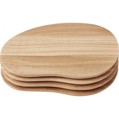 ferm LIVING Servírovací prkénko Cairn – set 4 ks, přírodní barva, dřevo – Hledejceny.cz