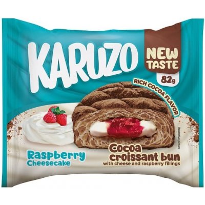 Karuzo Kakaová pita z listového těsta s náplní cheesecake-malina 82 g