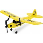 PIPER J-3 CUB RC letadlo 2 kanály 2,4 Ghz žlutá FX RC_74421 RTF 1:10