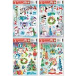 Anděl Okenní fólie s glitrem barevné Vánoce 30 x 20 cm 216 – Hledejceny.cz
