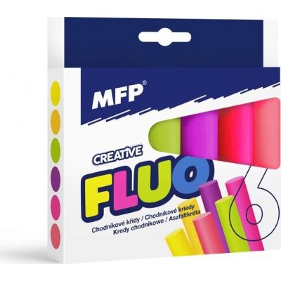 MFP Paper s.r.o. křídy M chodníkové fluo kulaté 6 ks mix barev krabička – Hledejceny.cz