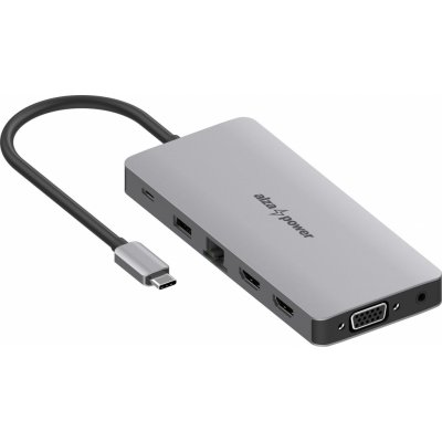 AlzaPower Metal USB-C Dock Station 12v1 Triple Screen APW-HCA123SY – Zboží Živě