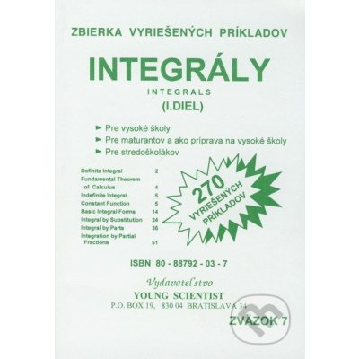 Integrály I.diel - Zbierka vyriešených príkladov - Marián Olejár, Iveta Olejárová – Zboží Mobilmania