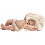 Llorens 63203 NEW BORN CHLAPEČEK spící realistická miminko s celovinylovým tělem 31 cm – Hledejceny.cz