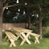 Zahradní lavice vidaXL 220 cm impregnované borové dřevo 318425