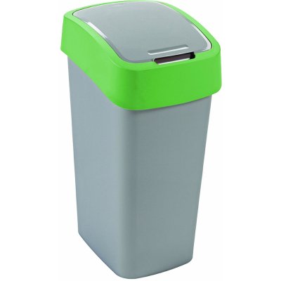 Curver Flip Bin Stříbrná/zelená 45l