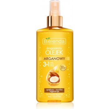 Bielenda Precious Oil 3 in 1 Argan pěsticí olej na tvář tělo a vlasy Beautification Rejuvenation Regeneration 150 ml